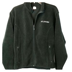 Oklahoma black fleece jacket large